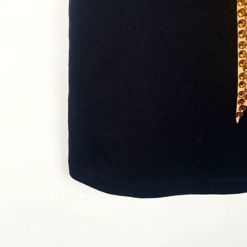 Gucci Gucci Black pattern printed round-neck cotton short-sleeved Size US XS / EU 42 / 0 - 4 Thumbnail
