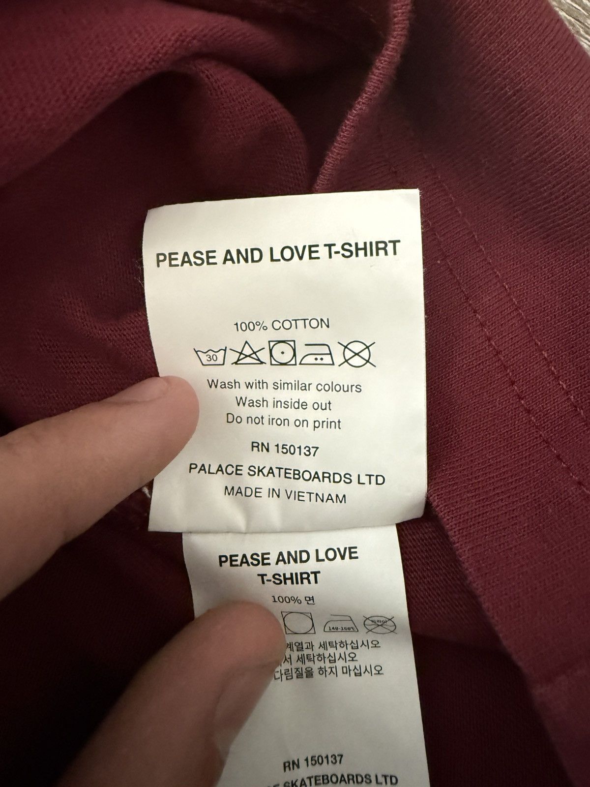 Palace Palace Pease and Love T-Shirt Size US M / EU 48-50 / 2 - 5 Thumbnail