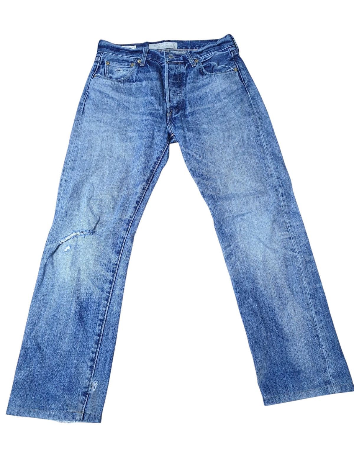 Levi's Levis 501 Big E Distressed Grunge Rock Distressed Jeans Size US 30 / EU 46 - 1 Thumbnail