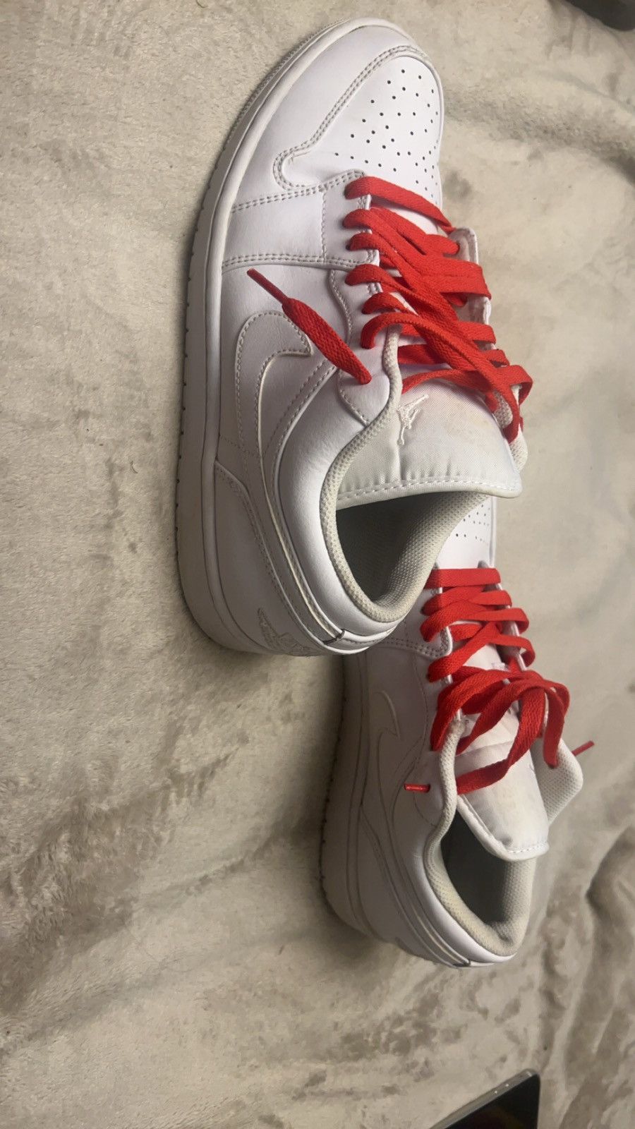 Jordan Brand Jordan 1 Lows Triple White Size US 10 / EU 43 - 3 Thumbnail