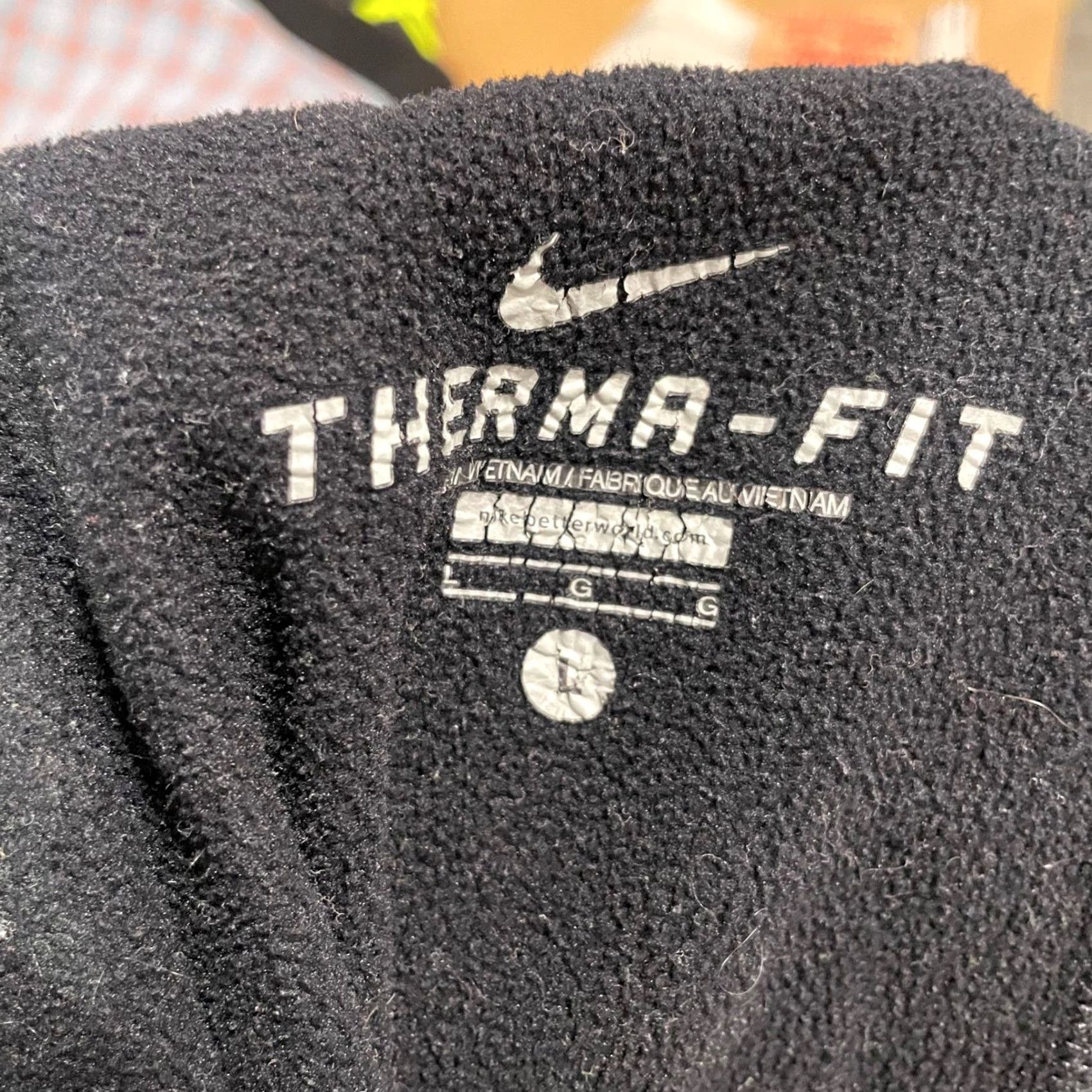 Nike Nike Therma-FIT Mens Large Black Grey Side Stripe Fleece Sweatpants Track Pants Size US 33 - 3 Thumbnail