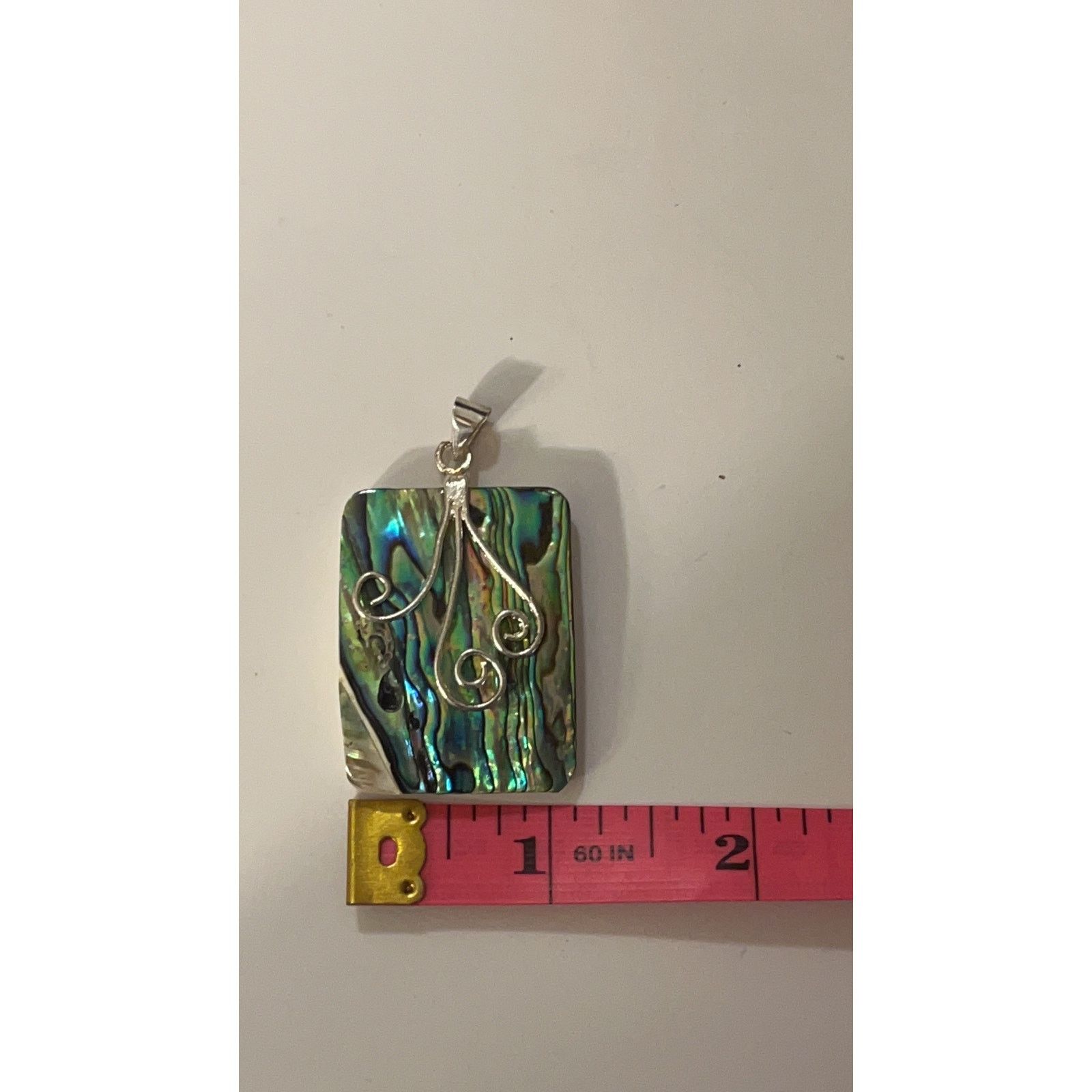 Other Abalone and Silver Rectangle Pendant Size ONE SIZE - 7 Thumbnail