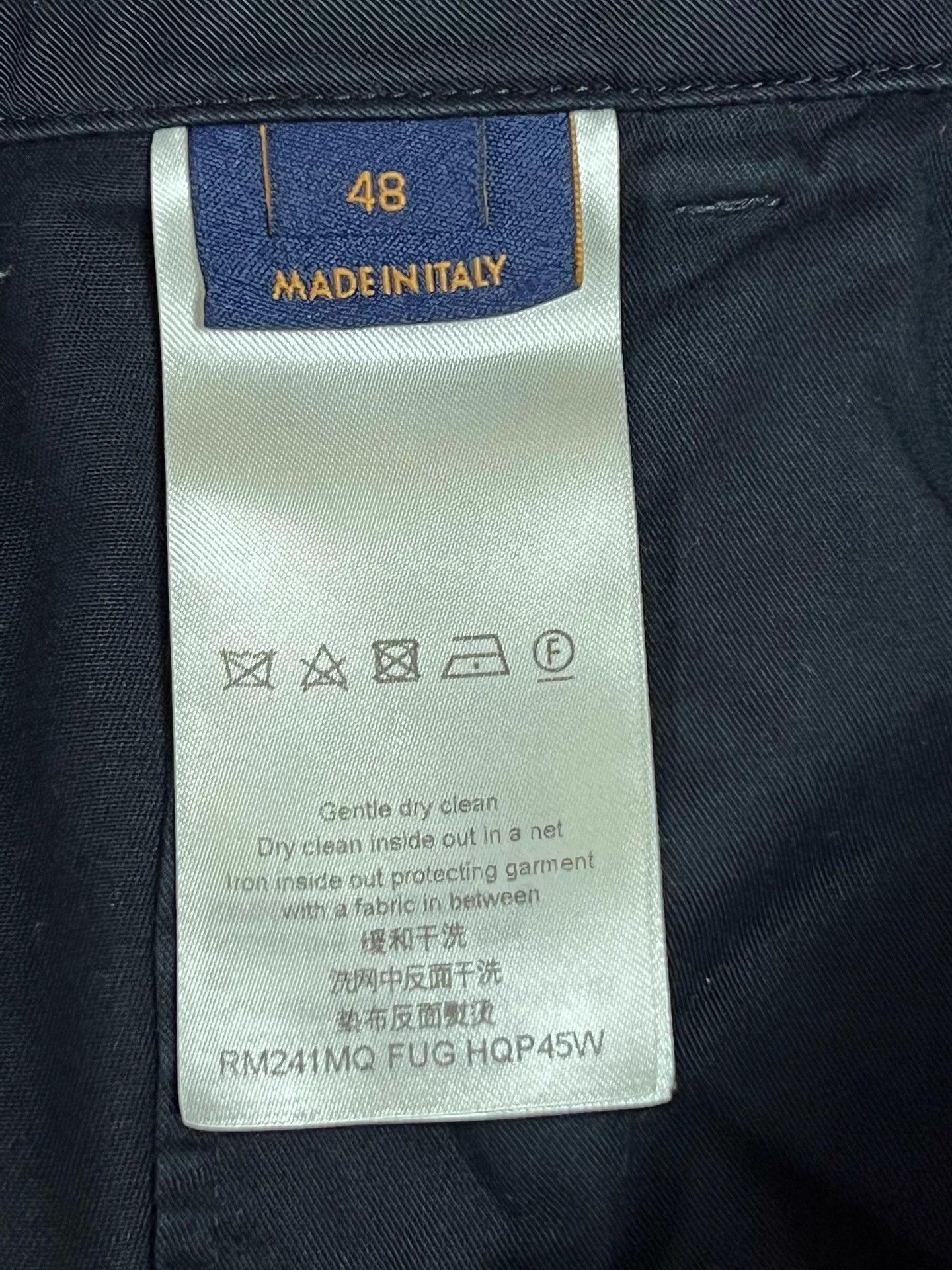 Louis Vuitton LV men's 48 black flocked monogram cargo pants Size US 32 / EU 48 - 6 Thumbnail