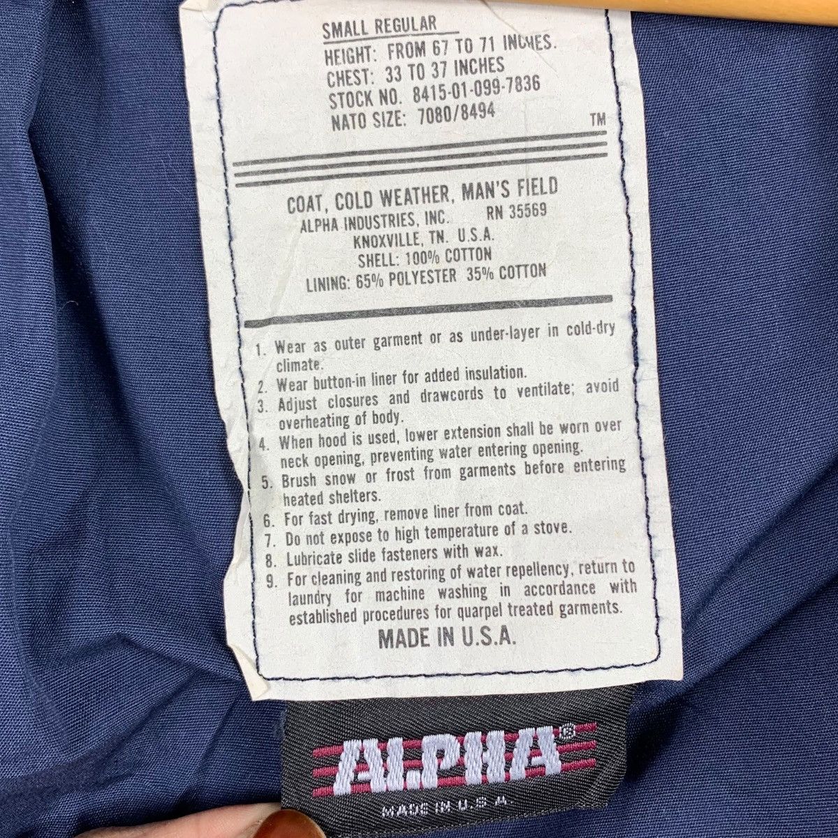 Alpha Industries Vintage 90s ALPHA INDUSTRIES INC Multi Pockets Blue Coat Size US M / EU 48-50 / 2 - 5 Thumbnail