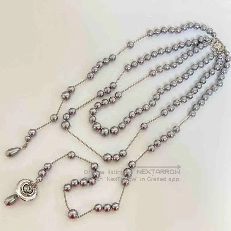 Vivienne Westwood Vivienne Westwood Gray Pearl Long Necklace. Size ONE SIZE - 3 Thumbnail