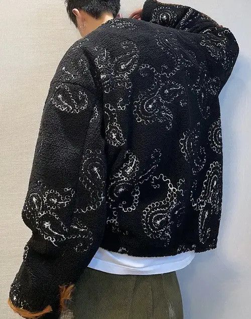 Japanese Brand Vintage Street Hip Hop Loose Lamb Wool Jacket Coat Size US L / EU 52-54 / 3 - 4 Thumbnail