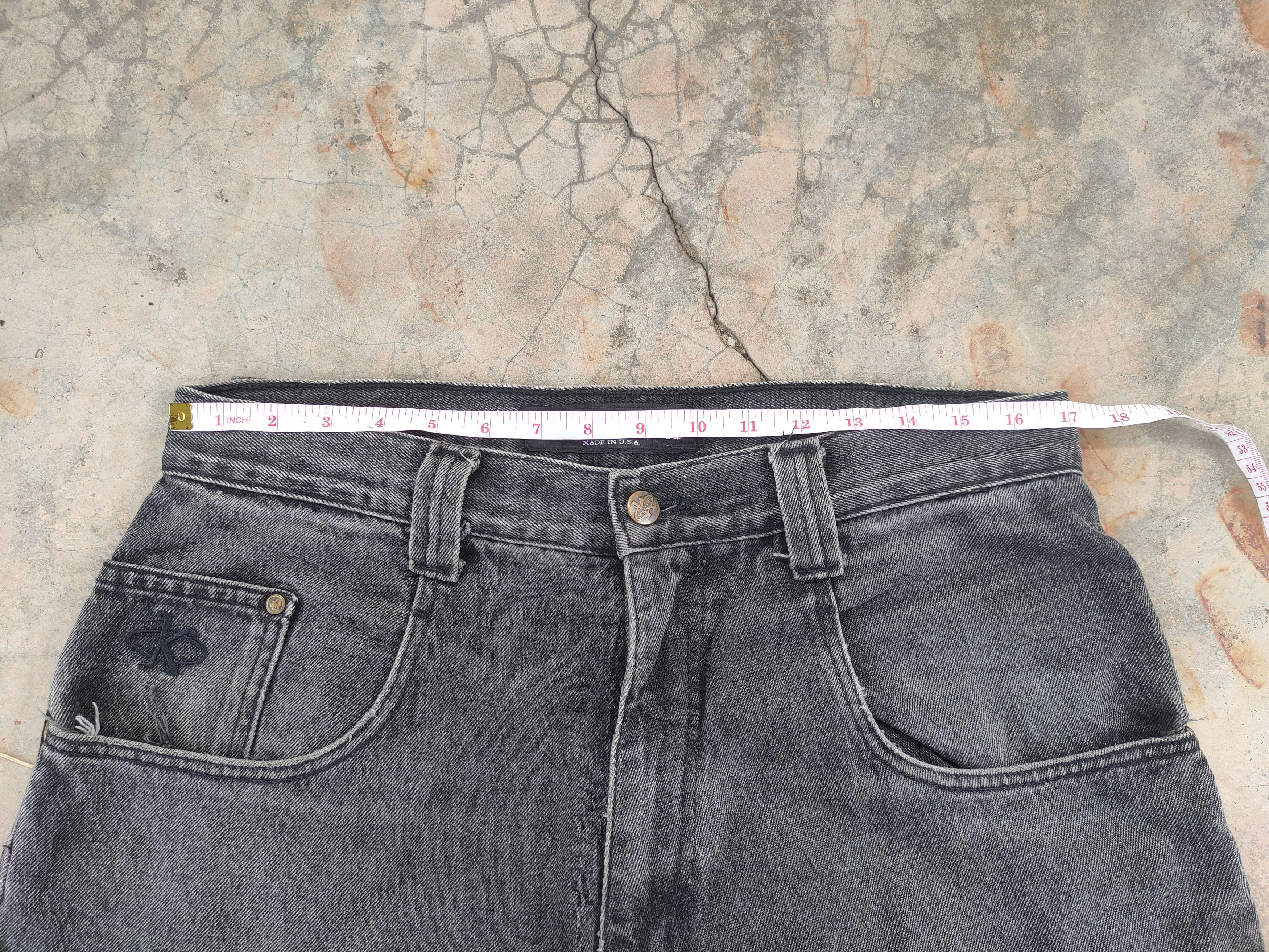 Jean × Vintage W34 VINTAGE KNOCKOUT FADED BLACK DISTRESSED JEANS PANTS Size US 34 / EU 50 - 9 Thumbnail