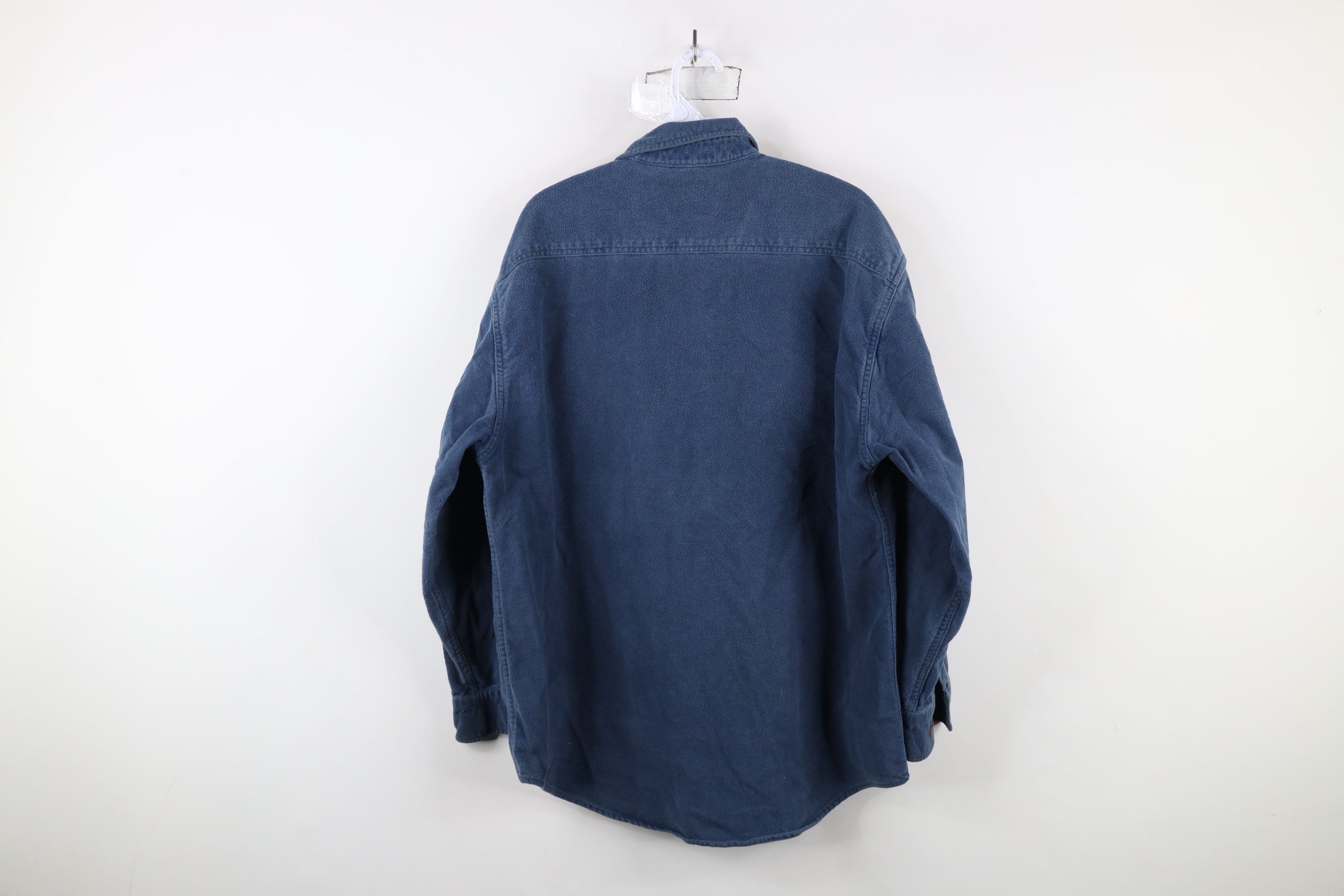 Vintage Vintage 90s Streetwear Chamois Cloth Button Shirt Blue Size US L / EU 52-54 / 3 - 12 Thumbnail