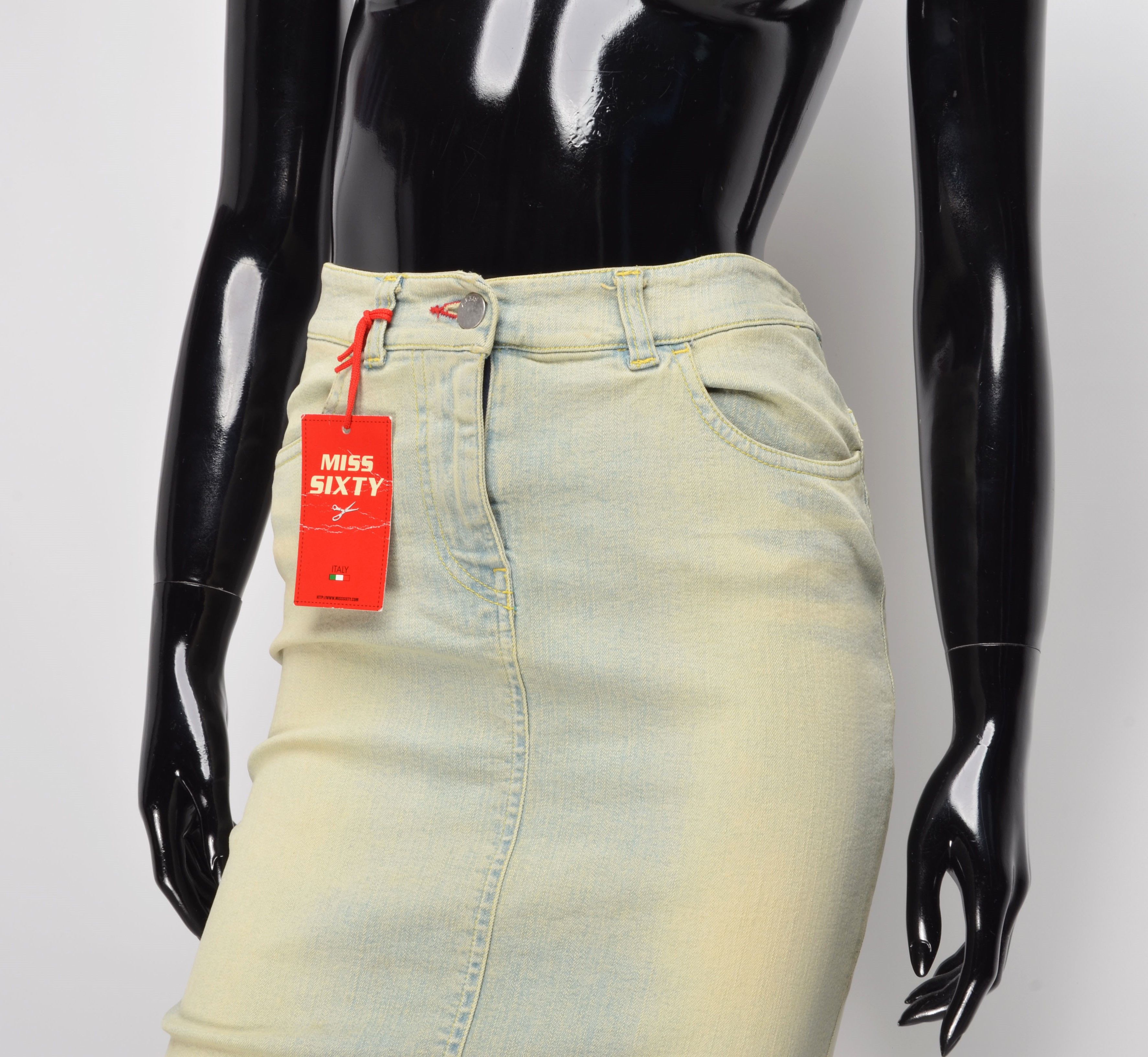 Miss Sixty Vintage Miss Sixty Y2K Pencil Straight Skirt Size 26" / US 2 / IT 38 - 2 Thumbnail