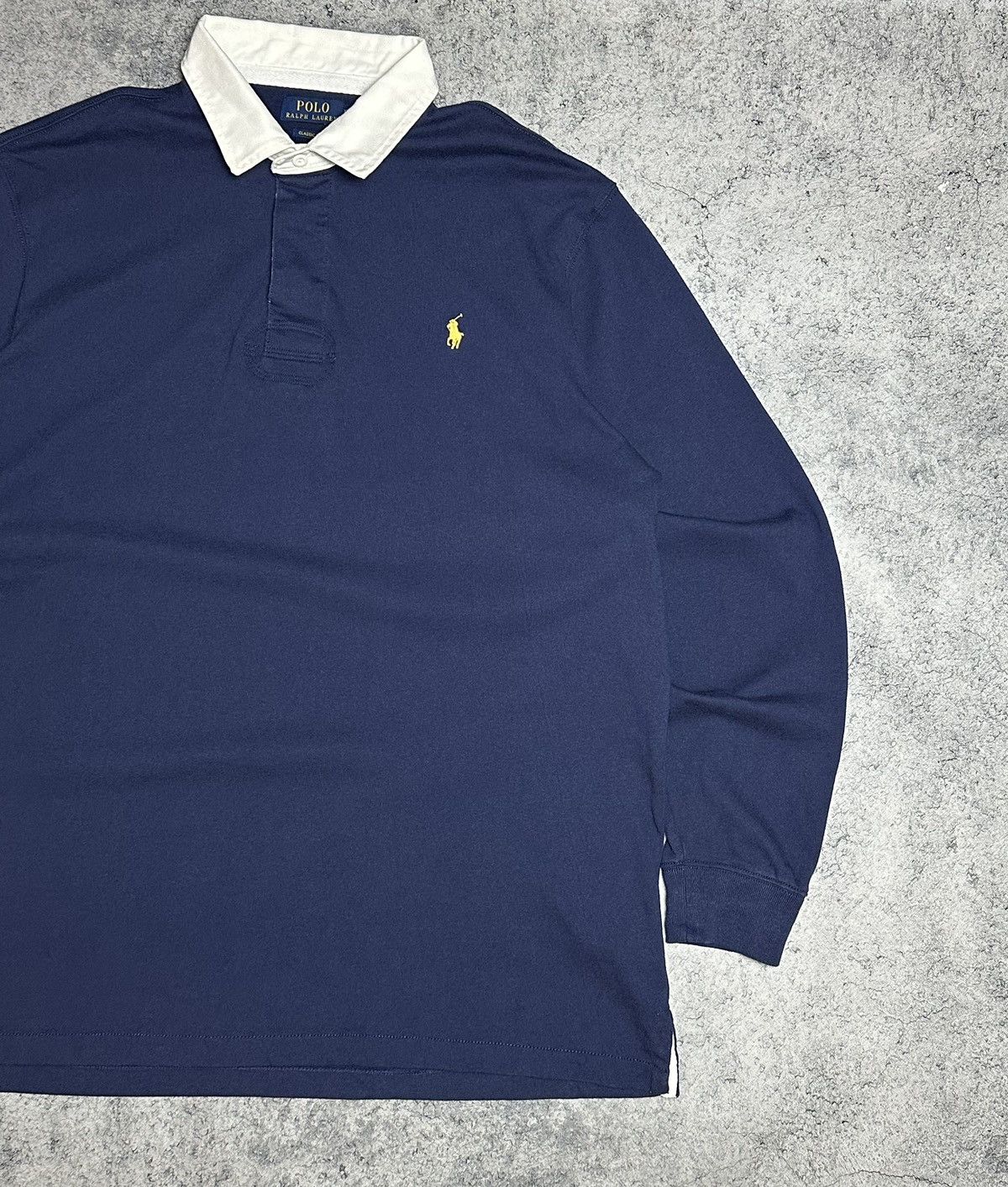 Polo Ralph Lauren Polo Ralph Lauren Rugby Longsleeve Blue Shirt Size US XXL / EU 58 / 5 - 3 Thumbnail