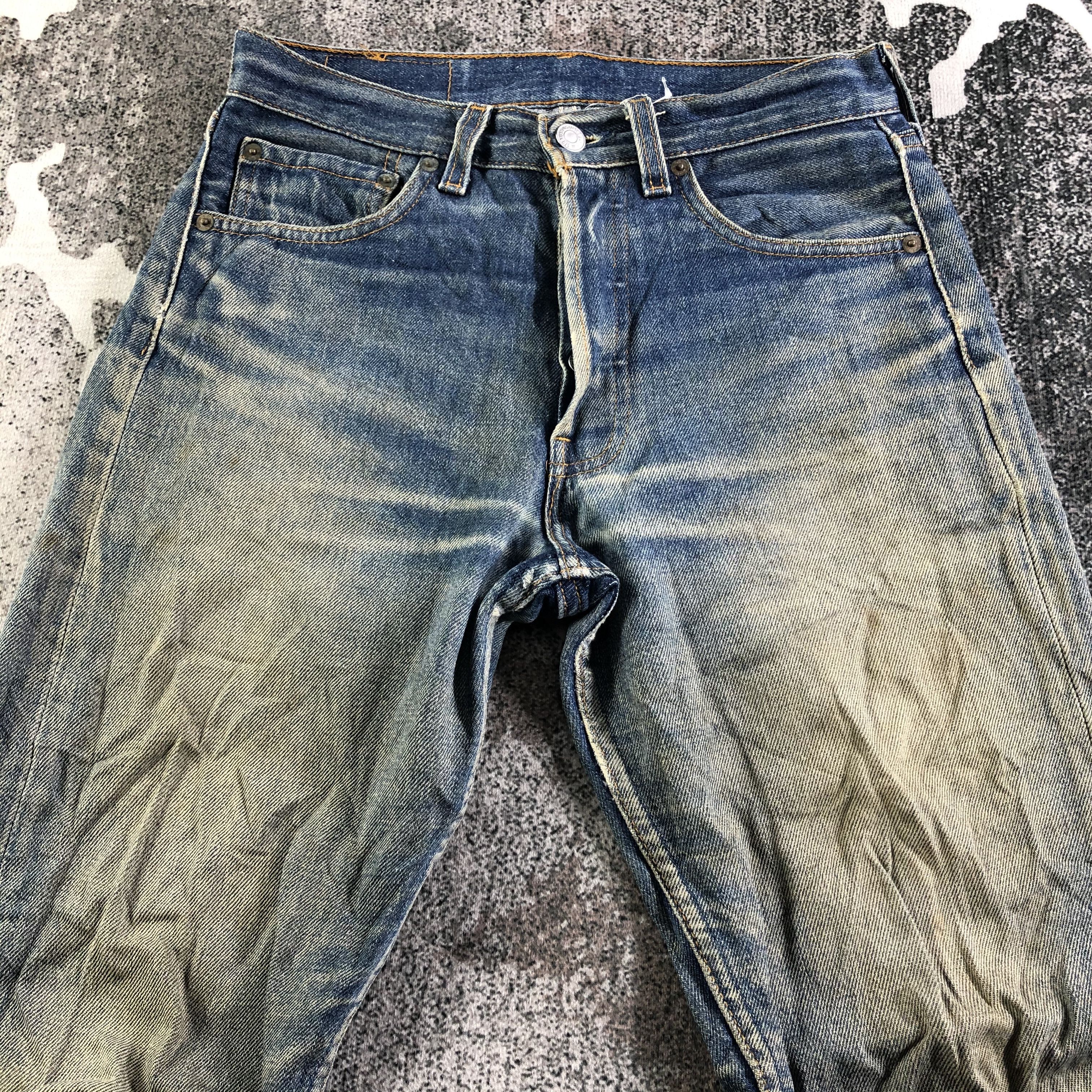 Levi's Vintage 90s Levis 501 Jeans Rusty Wash Denim KJ3013 Size US 28 / EU 44 - 3 Thumbnail
