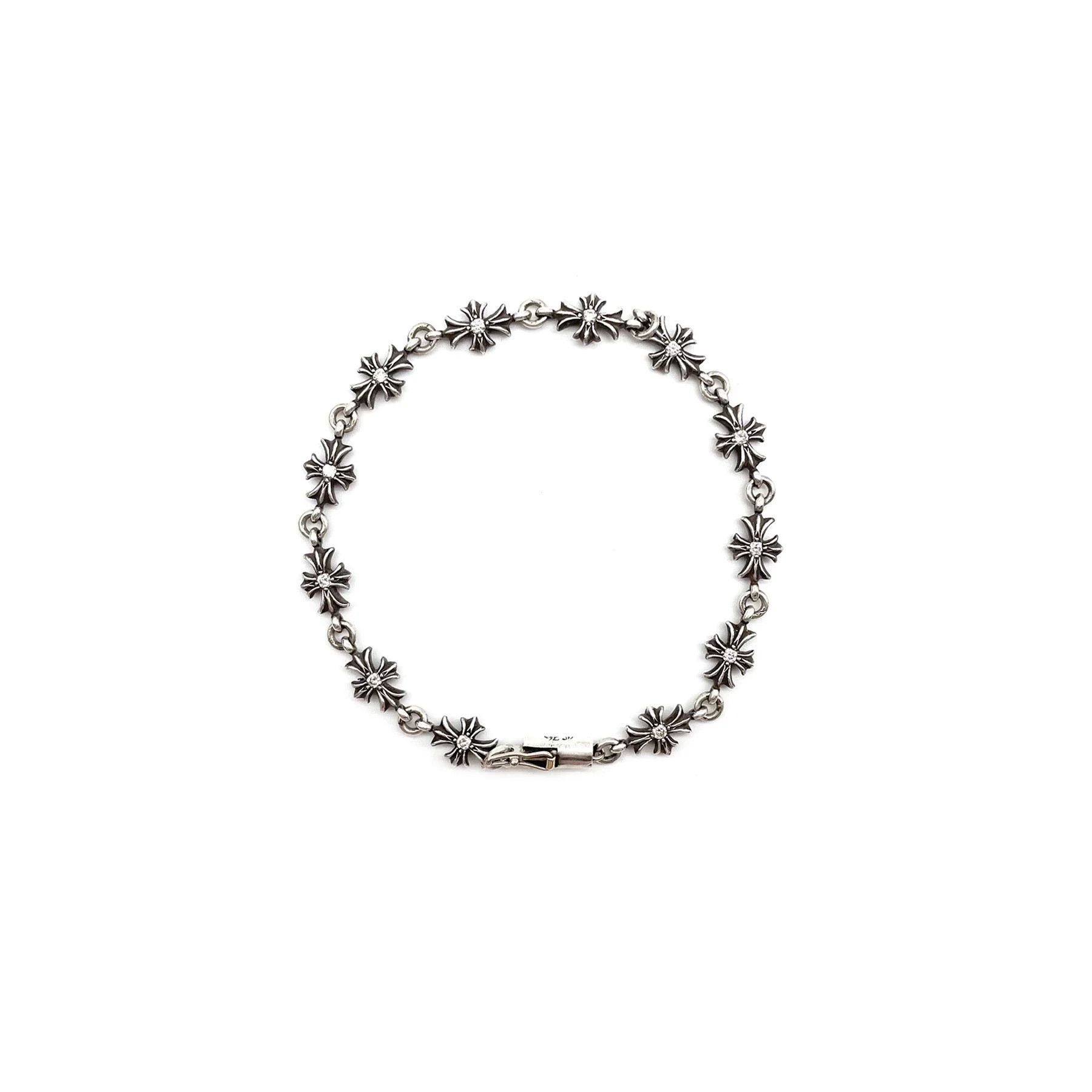 Chrome Hearts Chrome Hearts Diamond Tiny E .925 Silver 12 Link Bracelet Size ONE SIZE - 1 Thumbnail