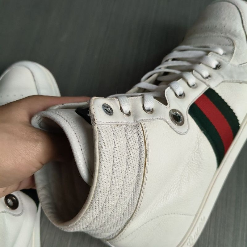 Gucci Gucci White Minimalist High-Top Sneakers Size US 10.5 / EU 43-44 - 4 Thumbnail