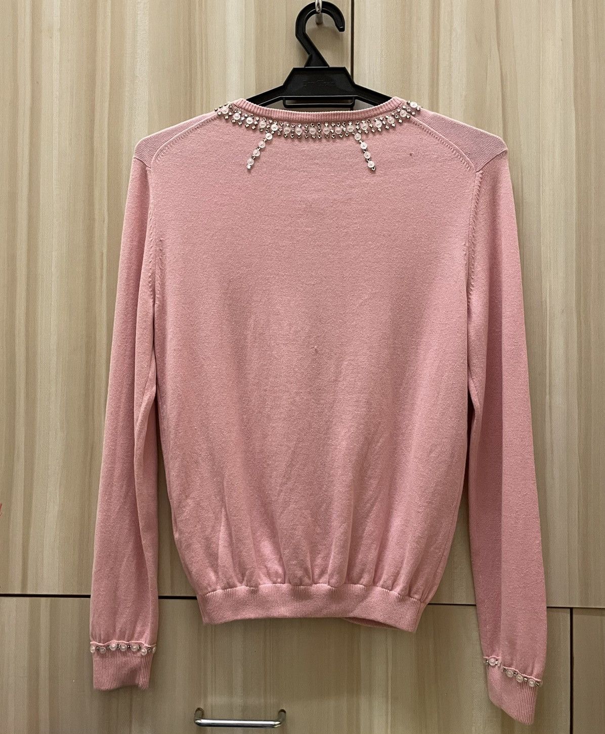 Marc Jacobs Marc Jacobs Crystal Embellished Pink Cardigan Sweater Size S / US 4 / IT 40 - 5 Thumbnail