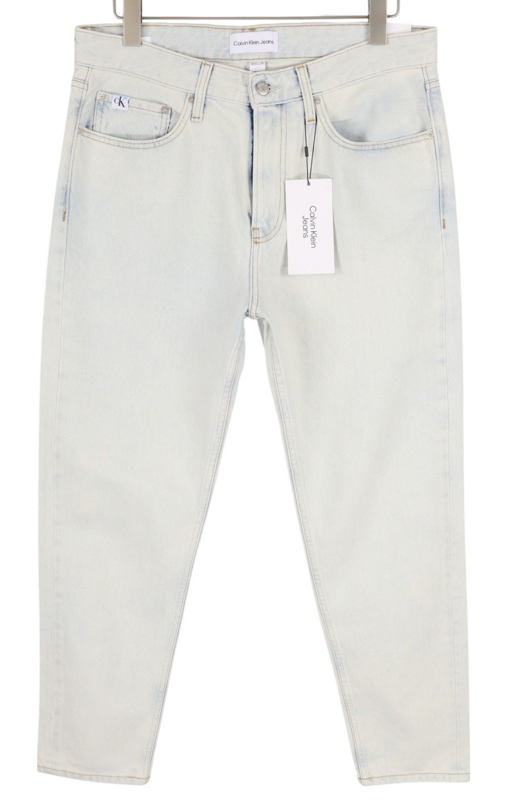 REGULAR TAPER W33/L30 Light Blue Washed Zip Fly Denim 85325