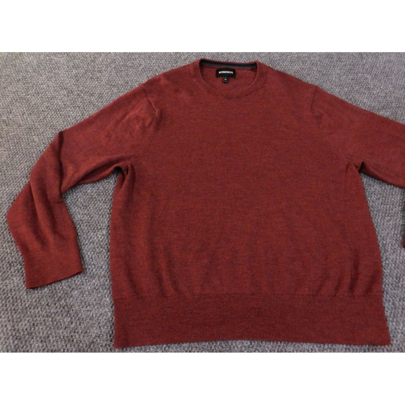 Bonobos Bonobos Sweater Mens 2XL Red Wool Pullover Crew Neck Knit Cable-Knit Regular Business Casual Size US XXL / EU 58 / 5 - 3 Thumbnail