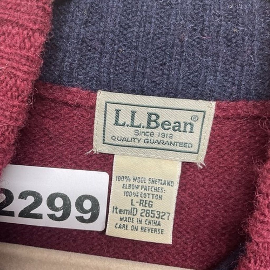 L.L. Bean L.L. Bean Elbow Patches Wool 1/4 Zip Sweater Men L Reg. Size US L / EU 52-54 / 3 - 2 Thumbnail