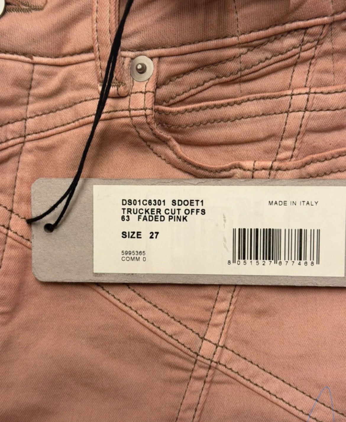 Rick Owens NEW Rick Owens Pentagram denim Shorts pink Size US 27 - 7 Thumbnail