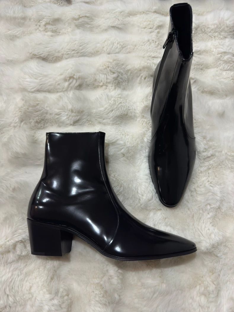 Saint Laurent Paris Saint Laurent Paris Glossy boots leather boots Size US 9.5 / IT 39.5 - 1 Thumbnail