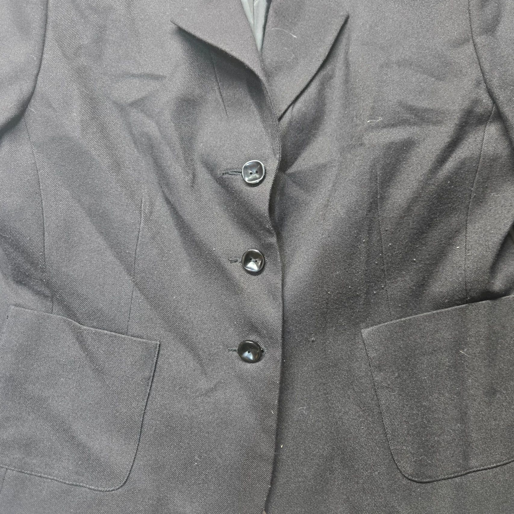 Vintage Kim Rogers Jacket Womens Petite Black Lined Button Closure Adult 8P Long Sleeve Jacket (Fall Spring Summer) Size M / US 6-8 / IT 42-44 - 2 Thumbnail