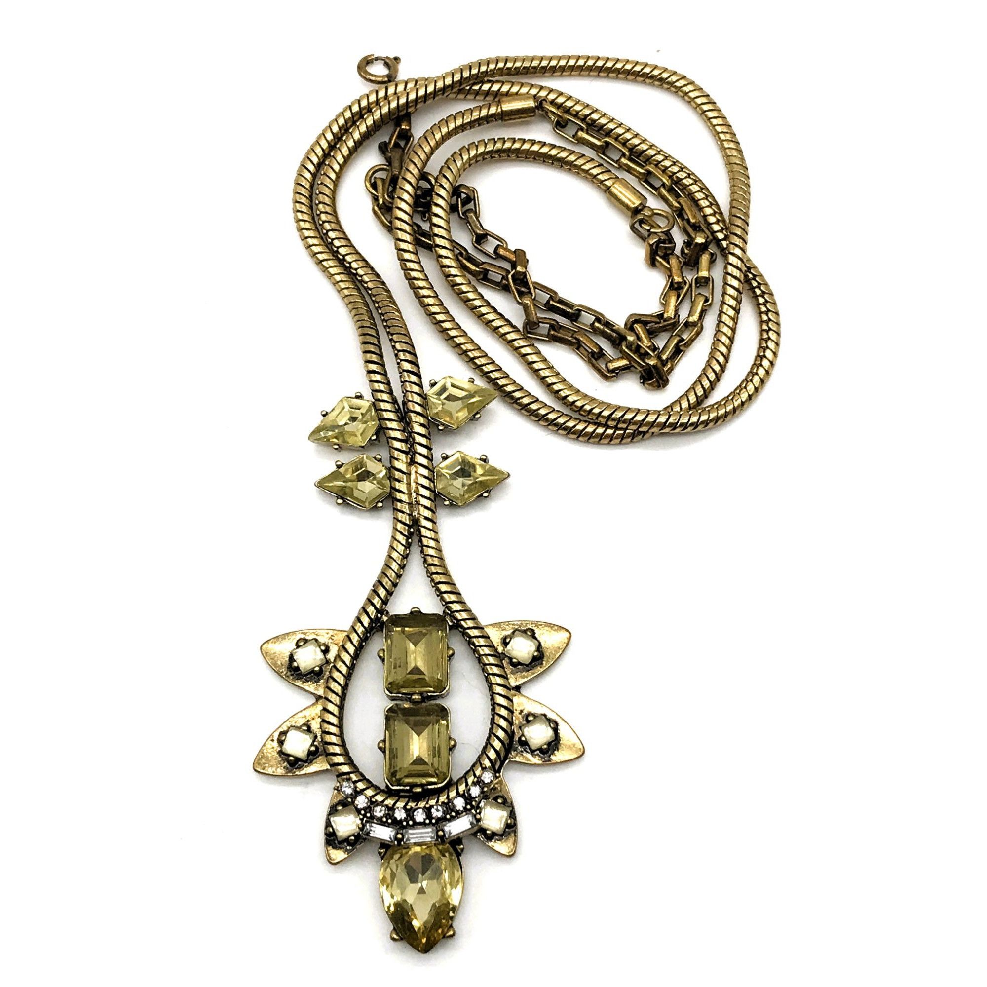 Vintage Stella & Dot Art Deco Style Necklace Vintage Statement Rhine Size ONE SIZE - 3 Thumbnail