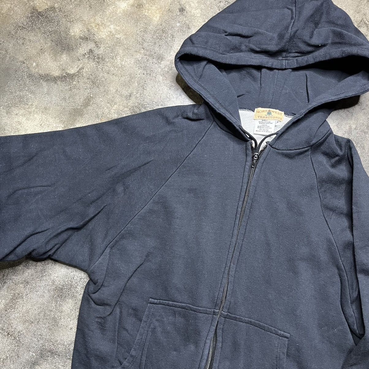 Vintage vintage black zip up thermal lined hoodie Size US L / EU 52-54 / 3 - 4 Thumbnail