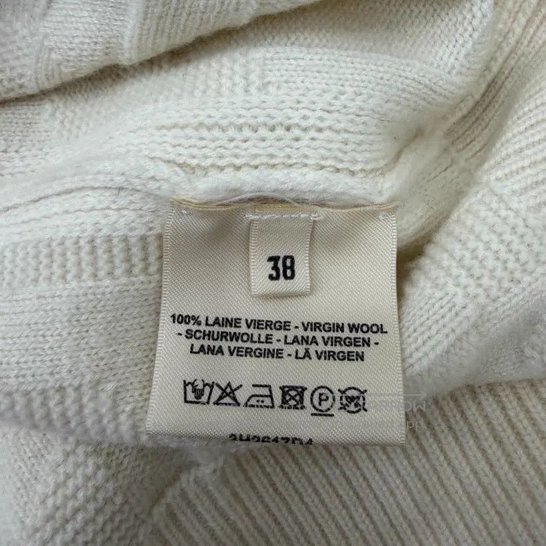 Hermes Hermes Cream White Wool Twill H Sweater Size XS / US 0-2 / IT 36-38 - 4 Thumbnail