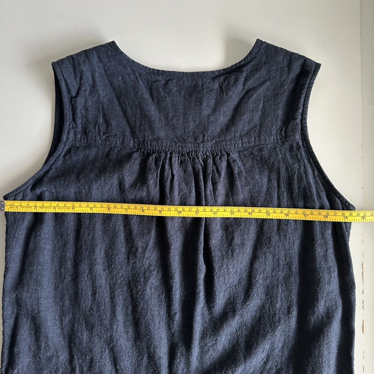 Roots Roots Linen Navy Sleeveless Dress Drawstring Waist Medium Size M / US 6-8 / IT 42-44 - 11 Thumbnail