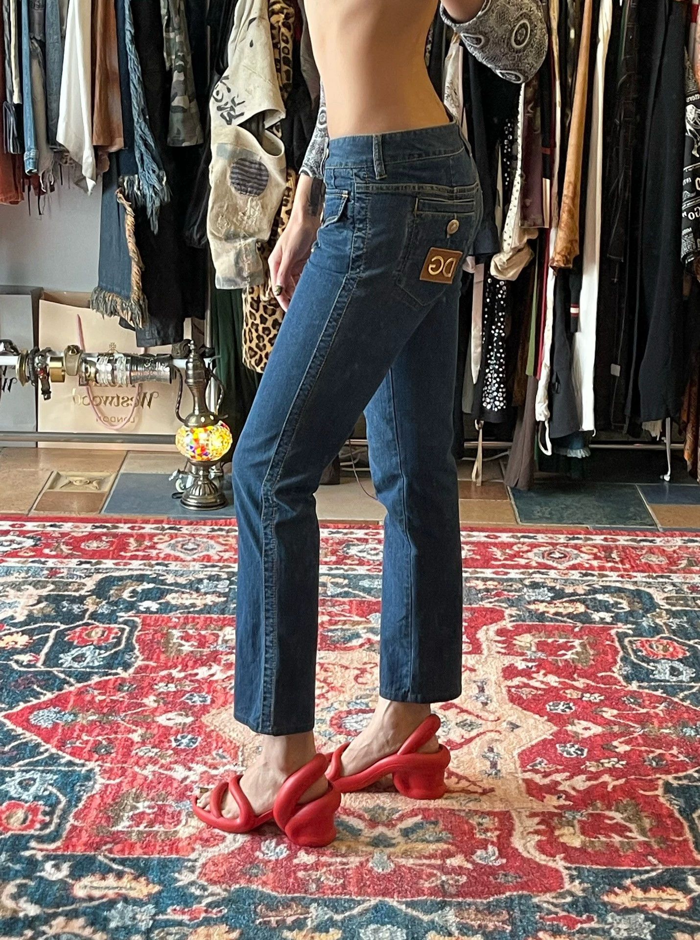 Dolce & Gabbana D&G Vintage Flared Low-Rise Jeans Size 38 Size 26" / US 2 / IT 38 - 1 Thumbnail