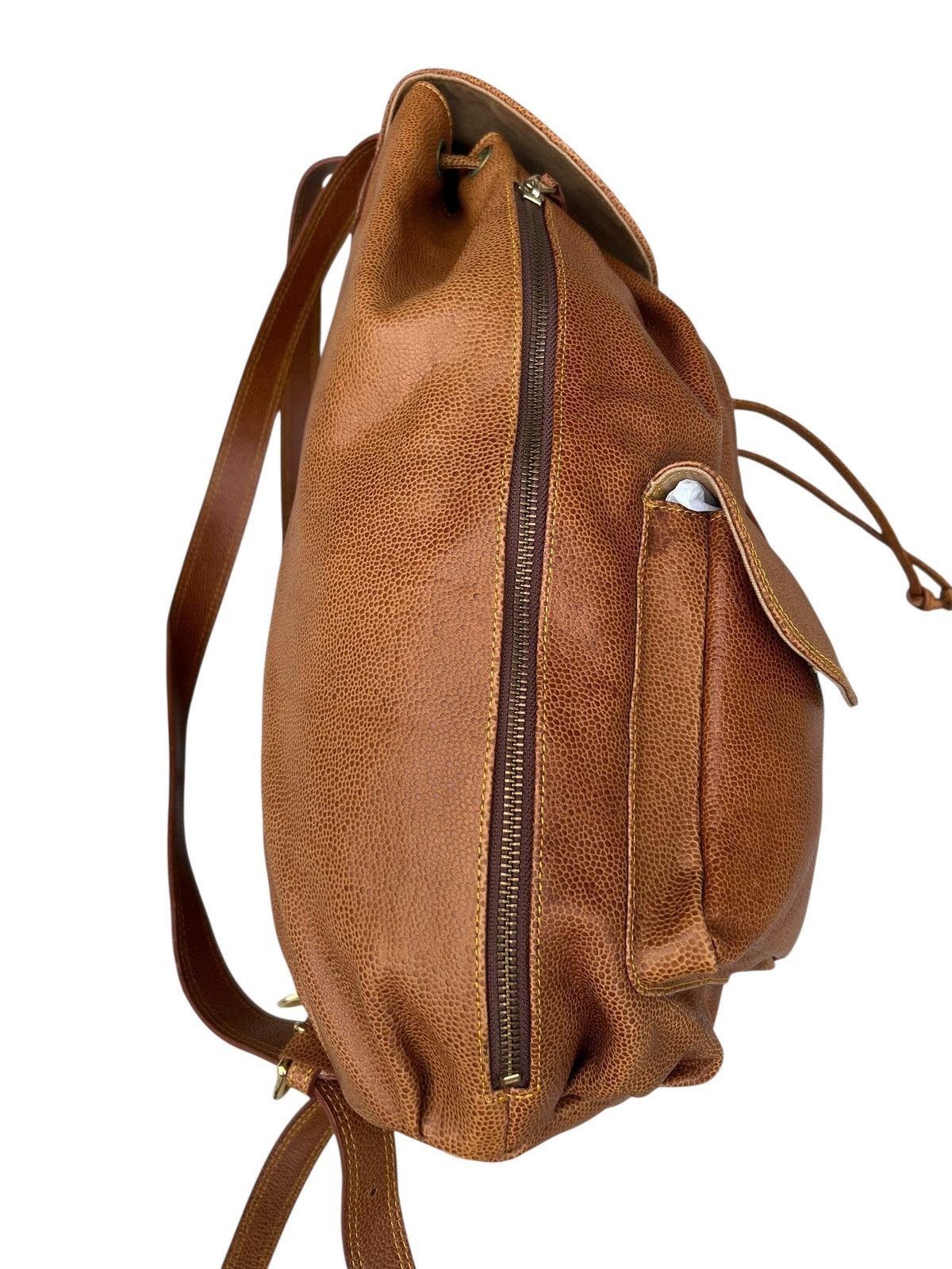 Leather Vintage L’ Homme Femme Leather Backpack Bag Size ONE SIZE - 13 Thumbnail