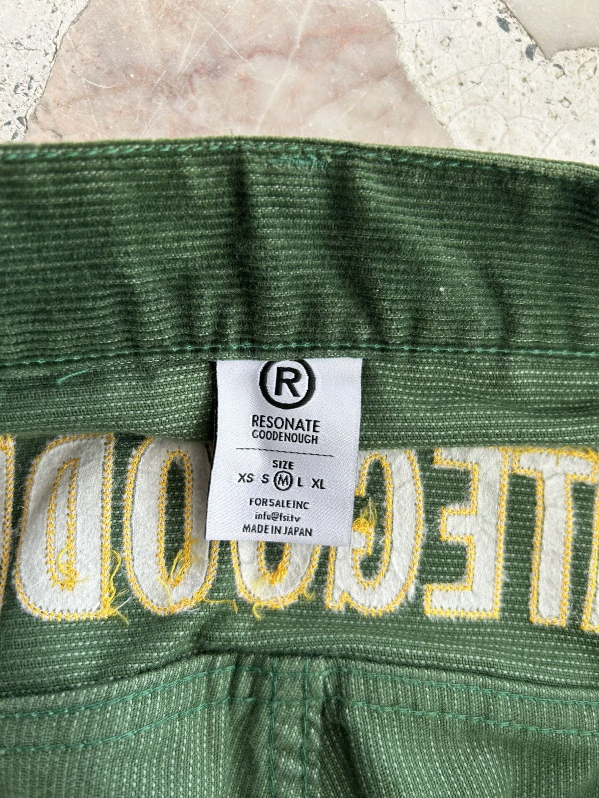 Hiroshi Fujiwara Goodenough Resonate Corduroy Green Casual Trousers Size US 32 / EU 48 - 11 Thumbnail