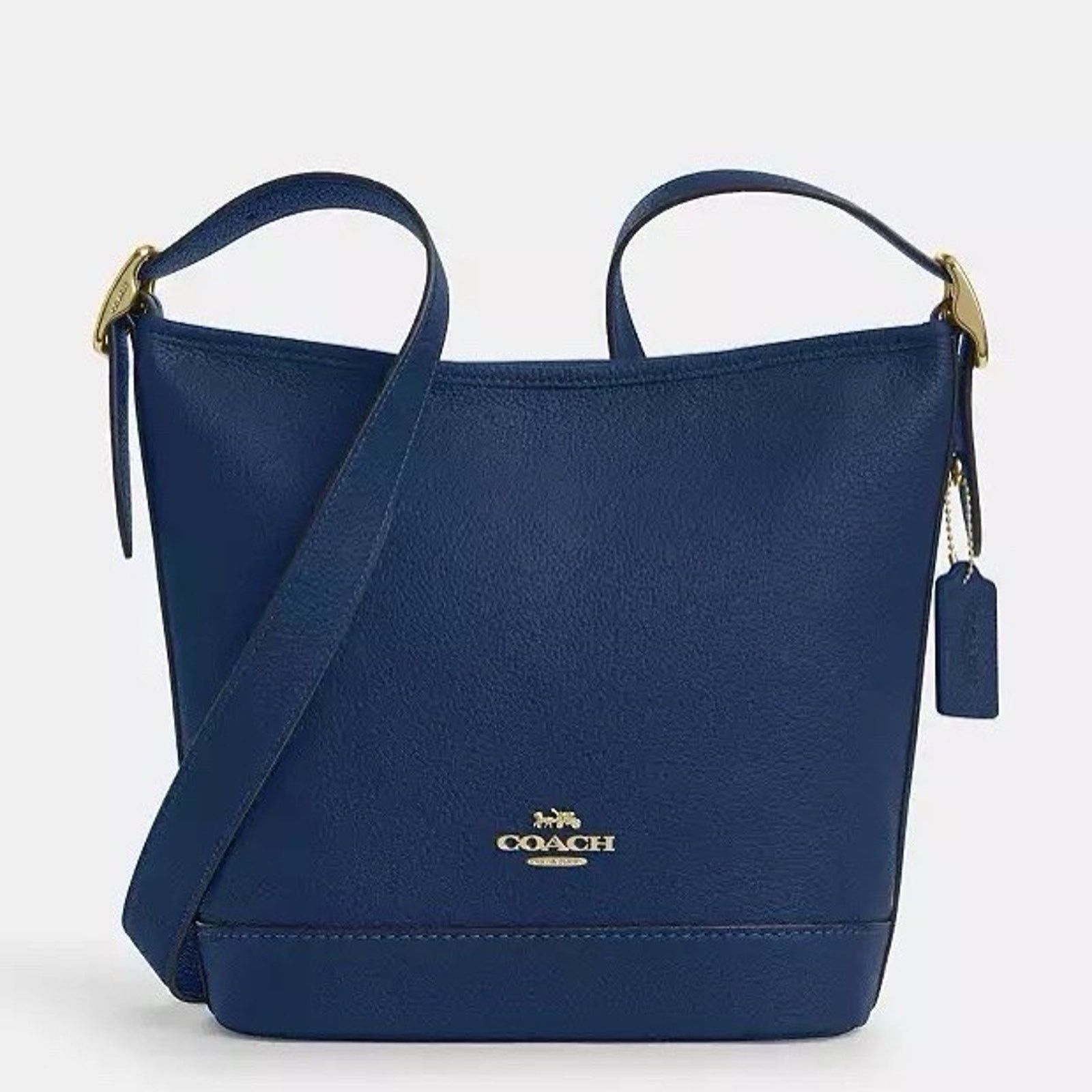 Coach NWT Coach Jude Bag pebble leather CBH18 Gold/Deep Blue Size ONE SIZE - 5 Thumbnail