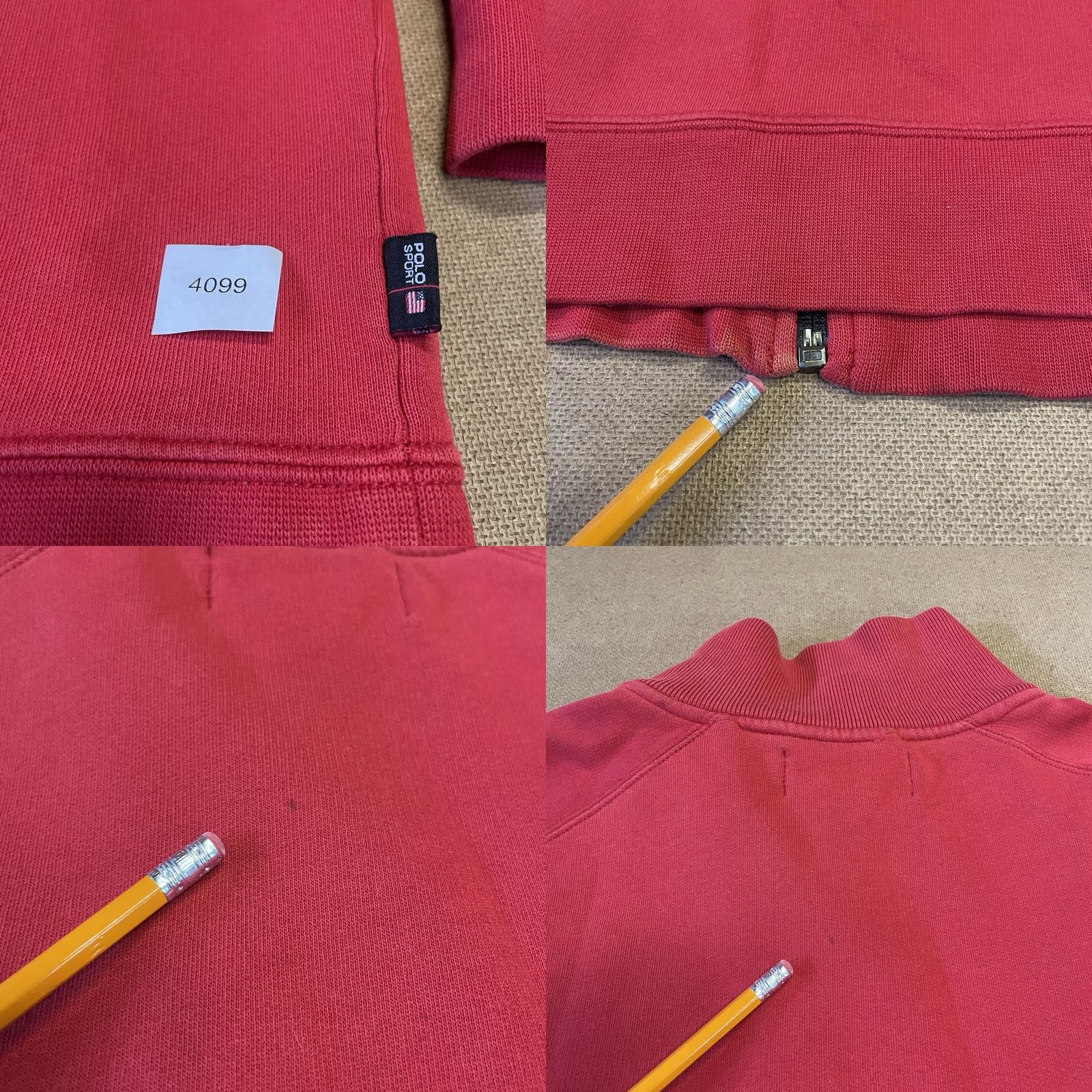 Polo Ralph Lauren VINTAGE Polo Ralph Lauren Sweater Logo Full Zip XL Mens Red Knit Embroidered 90s Preppy School Athletic Style Size US XL / EU 56 / 4 - 10 Thumbnail