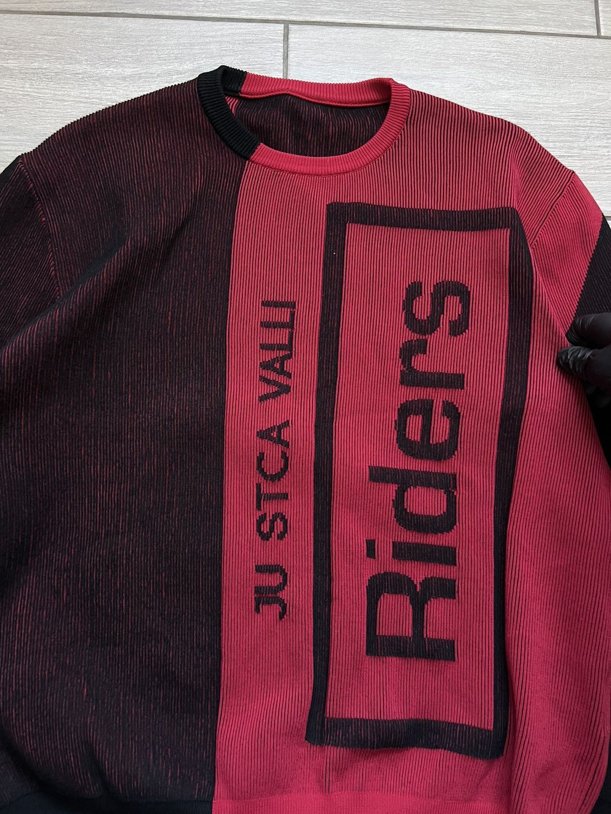 Just Cavalli Just Cavalli Sweatshirt Knit Rare Big Logo 3D red/black Size US XL / EU 56 / 4 - 8 Thumbnail