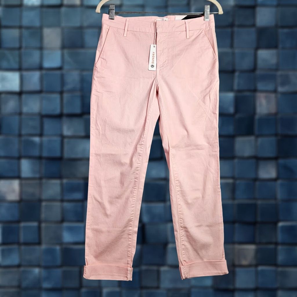 Sundry Sundry Womens Pink Stretch Pants Slim Straight Leg Regular 25 Pants Womens Pink Stretch Sundry Clothing Pants Regular 25 Slim Straight Leg Mens? Size 42" / US 20 - 1 Thumbnail