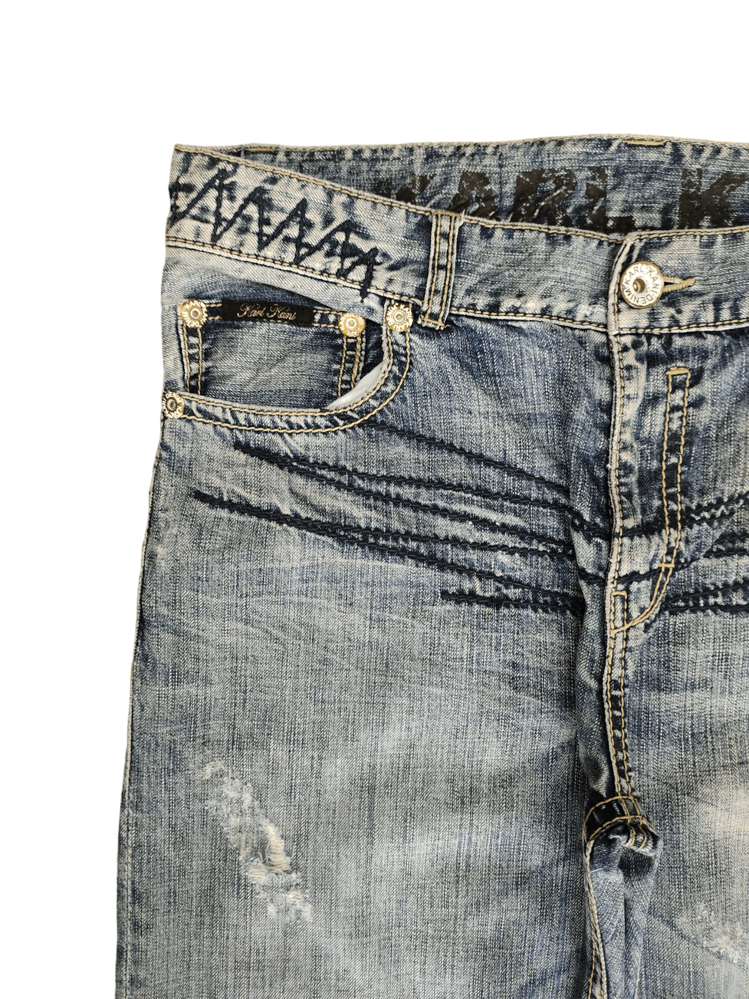 Karl Kani Baggy Jeans Karl Kani Design Denim Wide Loose Leg Y2k Jnco Size US 36 / EU 52 - 12 Thumbnail