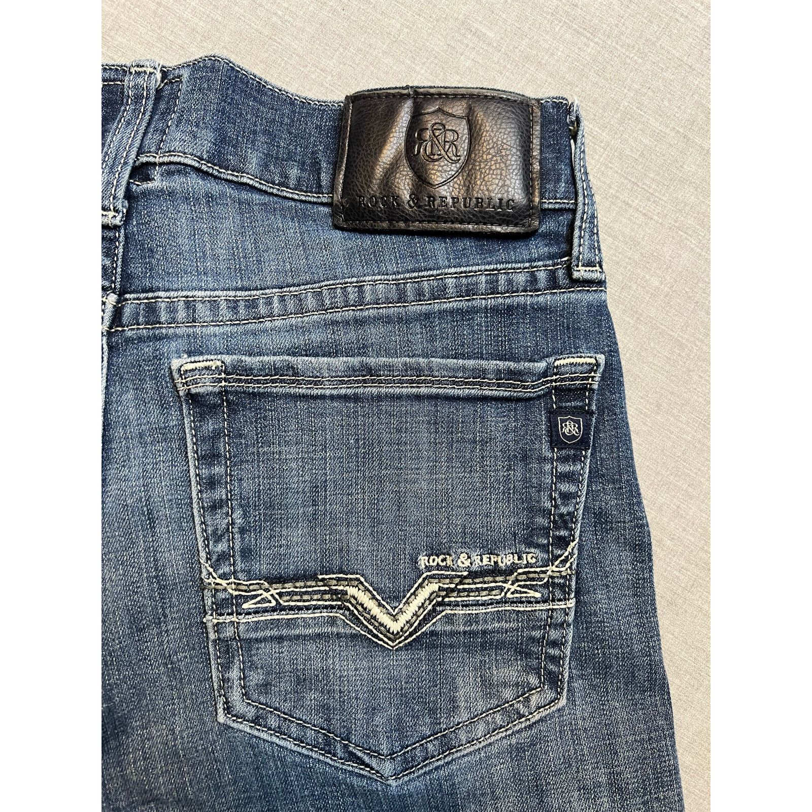Rock & Republic Rock & Republic Straight Fit Faded Jeans 29x30 Size US 29 - 5 Thumbnail