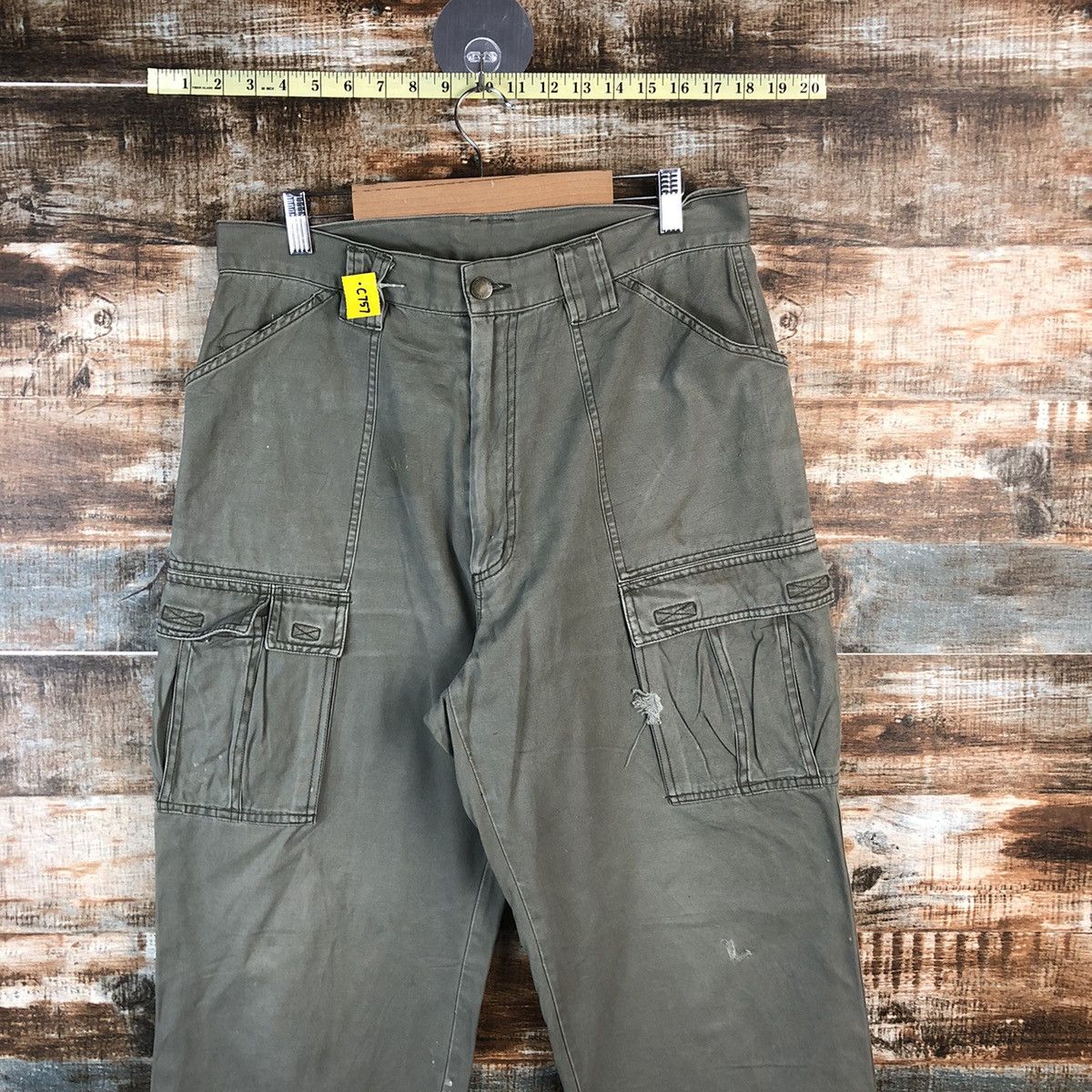 Japanese Brand DL Top Jaunty Green Cargo Multipocket Pants #C757 Size US 32 / EU 48 - 4 Thumbnail