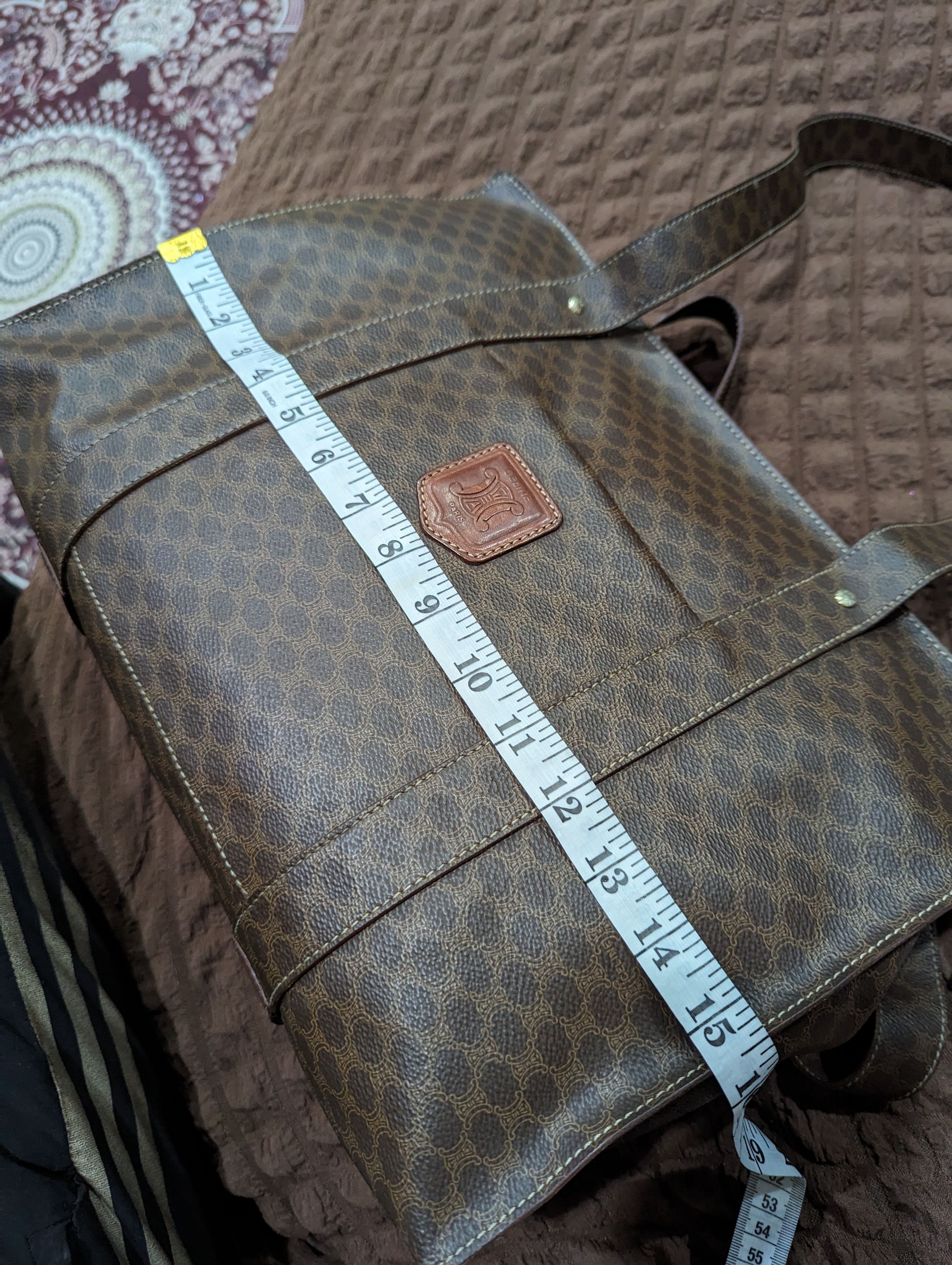 Celine Vintage Celine Macadam Pattern Shoulder/Tote Bag Brown Size ONE SIZE - 21 Thumbnail