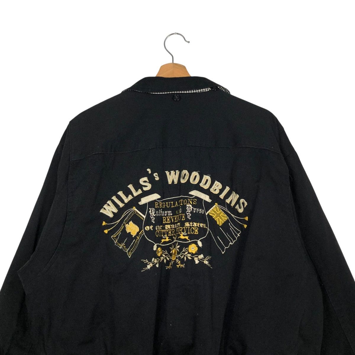 Japanese Brand VINTAGE REVERSIBLE BOMBER JACKET WILLS WOODBINS ISSEY MIYAKE Size US M / EU 48-50 / 2 - 11 Thumbnail