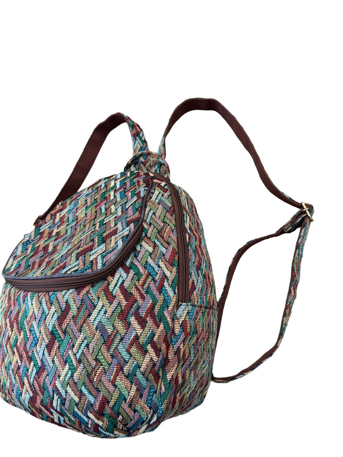 Vintage Vintage Yamatoya Ravi Ravi Japan Jacquard Backpack Bag Size ONE SIZE - 7 Thumbnail