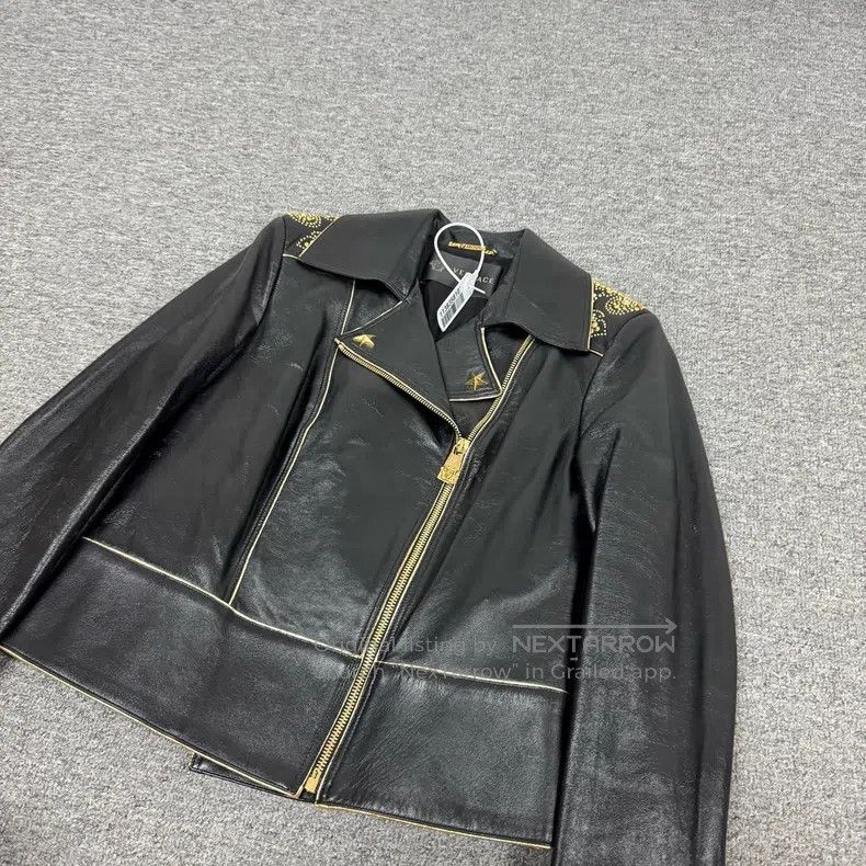 Versace Versace Leather coat Size US XXS / EU 40 - 4 Thumbnail