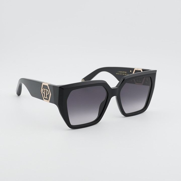 Philipp Plein Philipp Plein SPP160 0700 Sunglasses Black Square Frame Size ONE SIZE - 6 Thumbnail