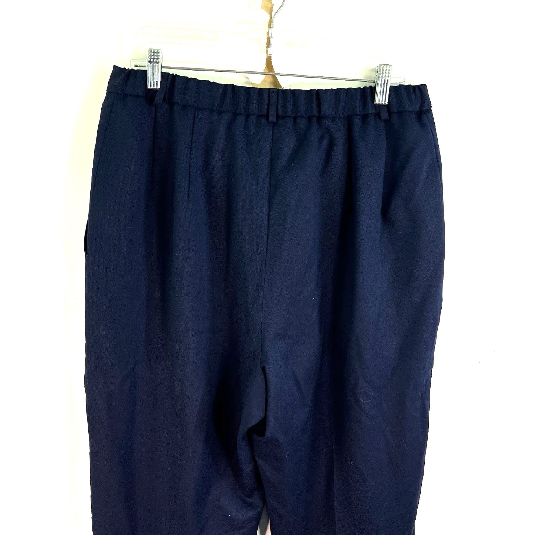 Pendleton VINTAGE Pendleton Wool Pants Womens Size 16W Blue Dress Trousers High Rise Straight Fit Elastic Waist Formal Night Out Size 38" / US 16 / IT 52 - 6 Thumbnail