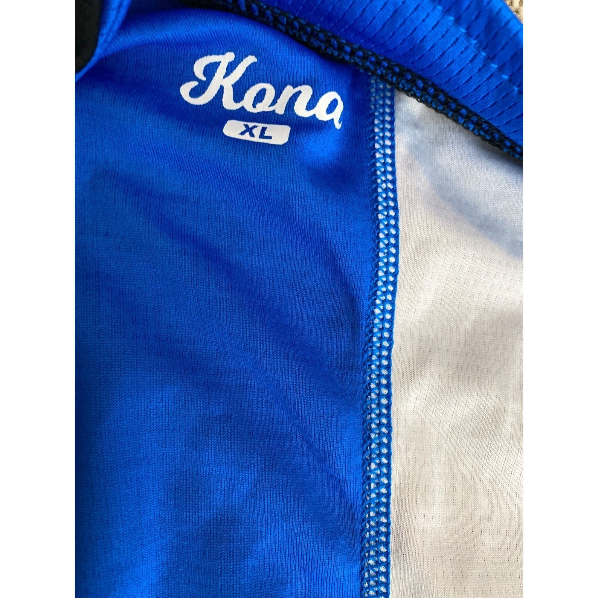 Other KONA MEN'S ROYAL BLUE/BLACK FULL ZIP SLEEVELESS CYCLING JERS Size US XL / EU 56 / 4 - 5 Thumbnail