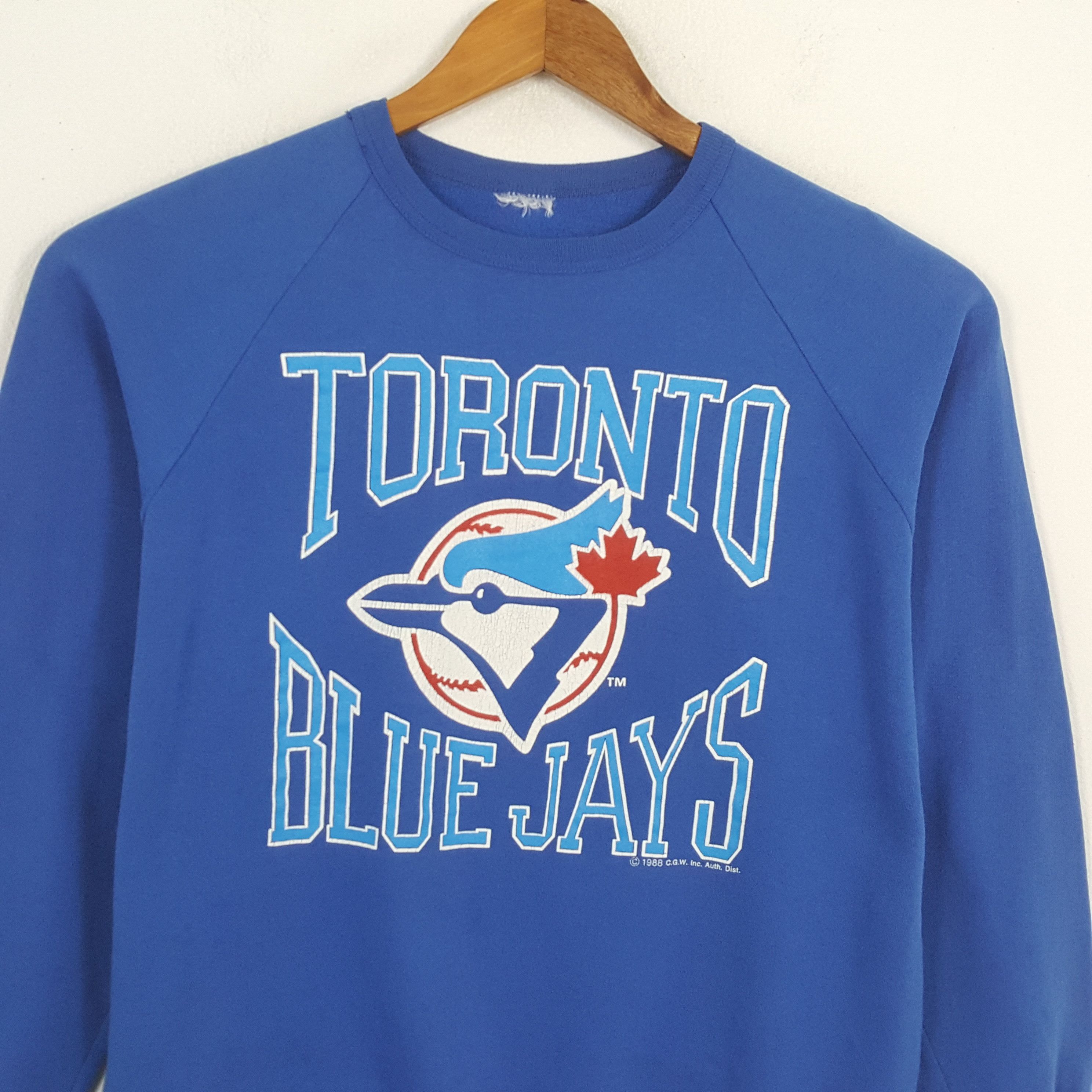 MLB × Vintage Vintage 80's TORONTO BLUE JAYS MLB Baseball Team Swetashirst Size US M / EU 48-50 / 2 - 2 Thumbnail