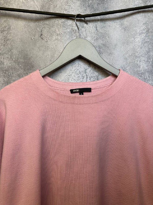Maje Maje Pink Asymmetrical Hem Knit Sweater Pullover Top Size M / US 6-8 / IT 42-44 - 5 Thumbnail