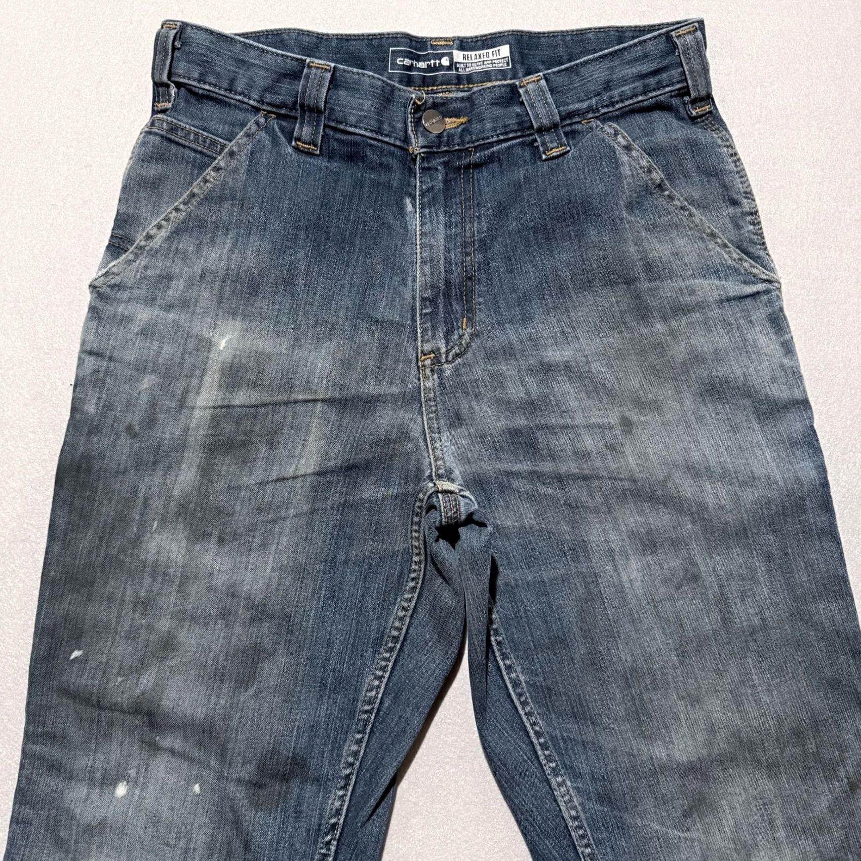 Carhartt Carhartt Jeans Men Blue Denim Stretch Relaxed 5-Pocket 30x25.5 Modern City Rise Mid Frayed Denim Jeans Men Size US 30 / EU 46 - 3 Thumbnail