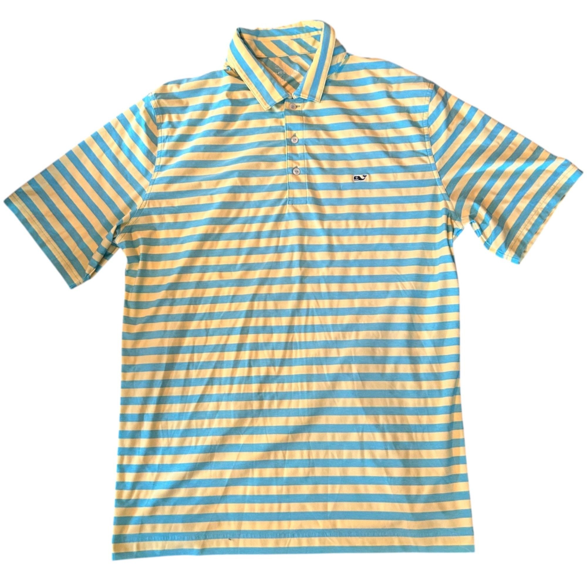 Other Vineyard Vines Bright Yellow & Blue Striped Polo XL Size US XL / EU 56 / 4 - 1 Thumbnail