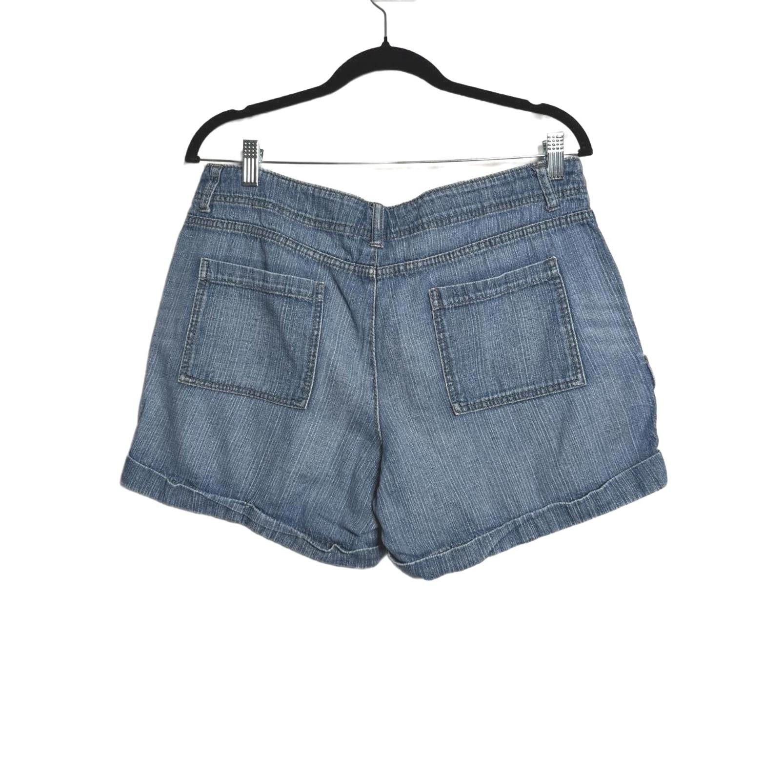 Faded Glory Classic Blue Granola Girl Denim Cargo Shorts Size 12/Large Size 34" / US 12 / IT 48 - 3 Thumbnail